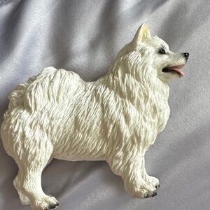 White Samoyed Dog Figurine